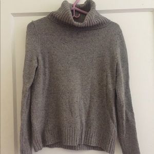 J Crew factory grey donegal wool turtleneck